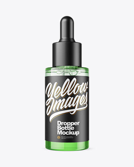 Glass Dropper Bottle Mockup PSD #3