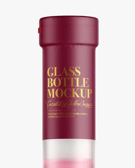 Frosted Glass Bottle Mockup PSD #3