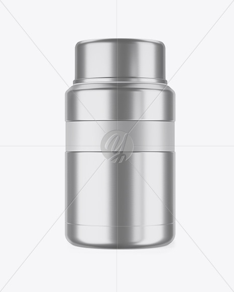 Metallic Thermos Mockup