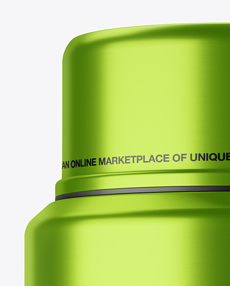 Metallic Thermos Mockup PSD #1