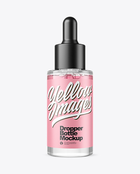 Glass Dropper Bottle Mockup PSD #2