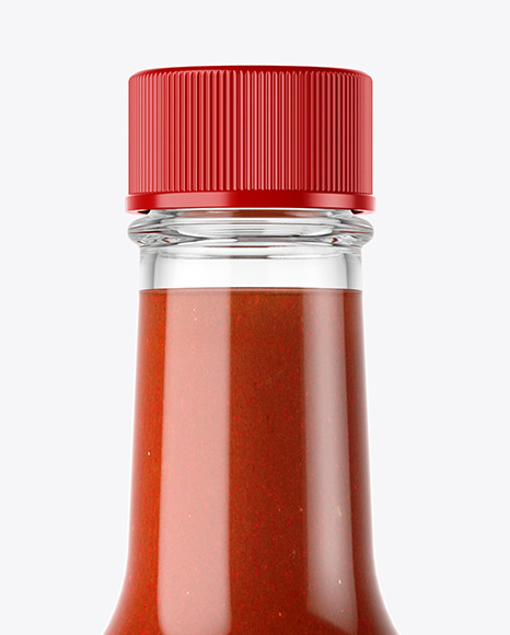 Red Hot Sauce Bottle Mockup