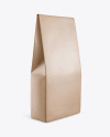 Kraft Glossy Bag Mockup - Half Side View