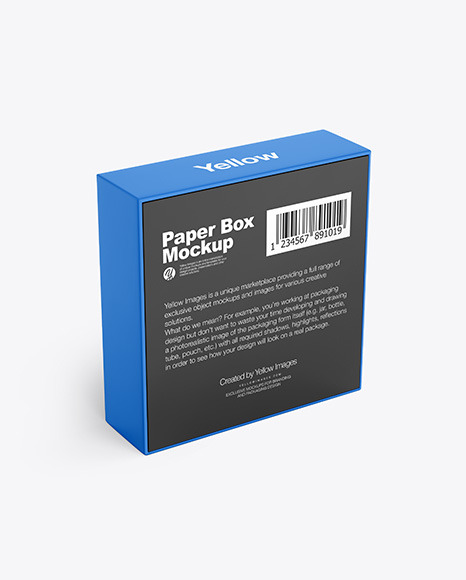 Download Paper Box Mockup In Box Mockups On Yellow Images Object Mockups PSD Mockup Templates