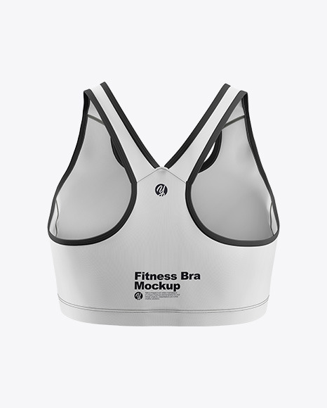 Sports Bra Mockup - Back View in Apparel Mockups on Yellow ...