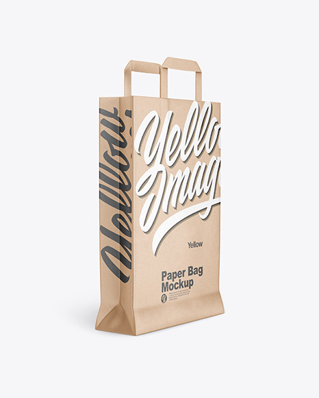 Download Paper Bag Mockup In Bag Sack Mockups On Yellow Images Object Mockups