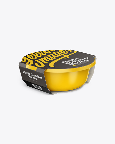 Download Food Container Mockup In Pot Tub Mockups On Yellow Images Object Mockups PSD Mockup Templates