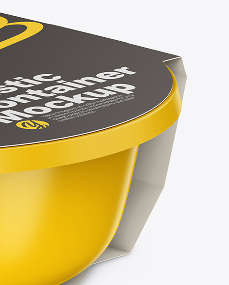 Download Food Container Mockup In Pot Tub Mockups On Yellow Images Object Mockups PSD Mockup Templates