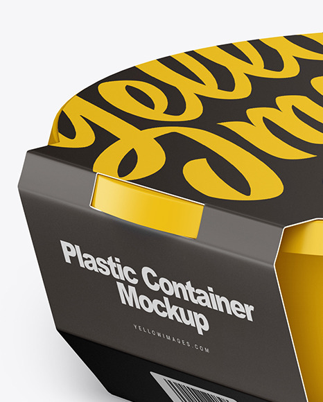 Download Food Container Mockup In Pot Tub Mockups On Yellow Images Object Mockups