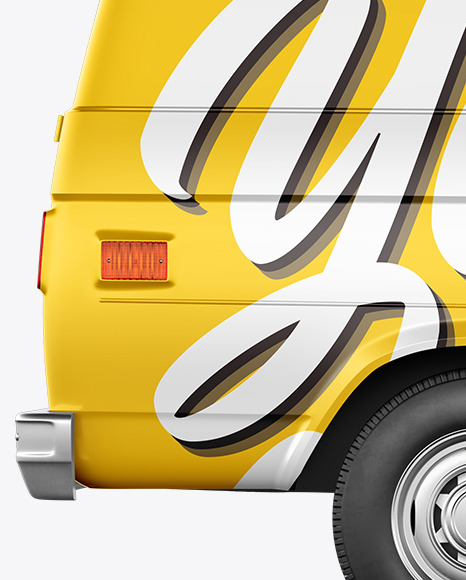 Download Free Panel Van Mockup Side View In Vehicle Mockups On Yellow Images PSD Mockups