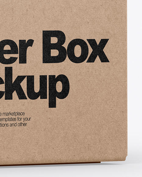 Two Kraft Boxes Mockup PSD #1
