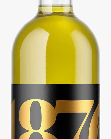 Clear Glass Olive Oil Bottle Mockup