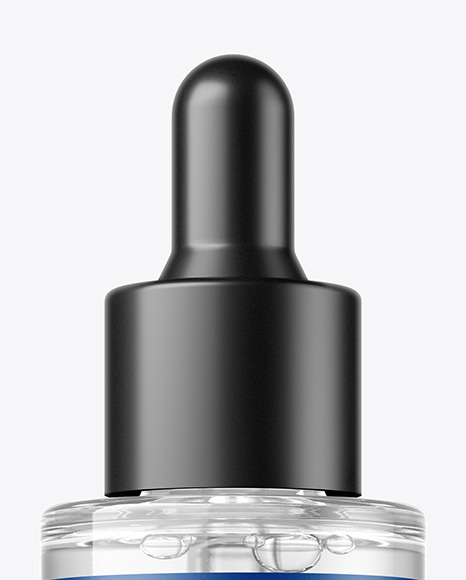 Clear Glass Dropper Bottle Mockup PSD #1