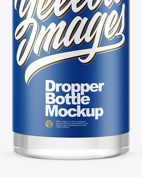Clear Glass Dropper Bottle Mockup PSD #6