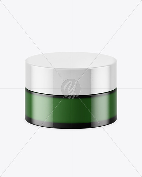 Download Green Glass Cosmetic Jar Mockup In Jar Mockups On Yellow Images Object Mockups PSD Mockup Templates