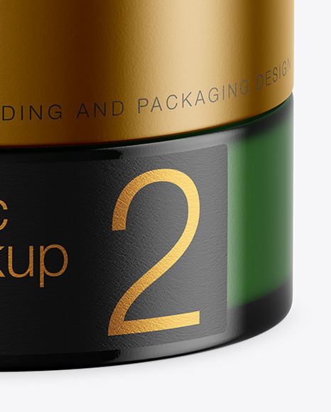 Download Green Glass Cosmetic Jar Mockup In Jar Mockups On Yellow Images Object Mockups PSD Mockup Templates