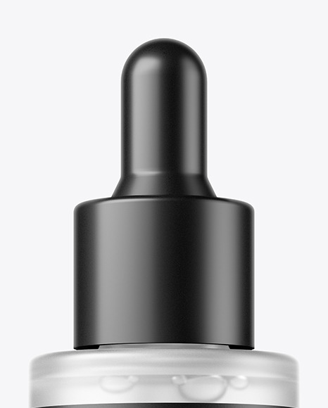 Frosted Glass Dropper Bottle Mockup PSD #1