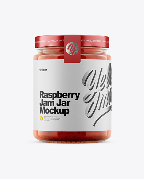 Download Raspberry Jam Jar Mockup In Jar Mockups On Yellow Images Object Mockups PSD Mockup Templates