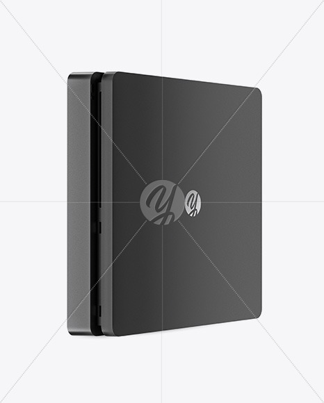 Playstation 4 Slim Mockup In Device Mockups On Yellow Images Object Mockups