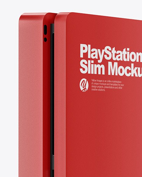 Download Playstation 4 Slim Mockup In Device Mockups On Yellow Images Object Mockups