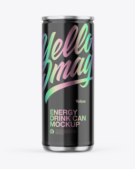 Metallic Can W  Glossy Finish Mockup PSD #2