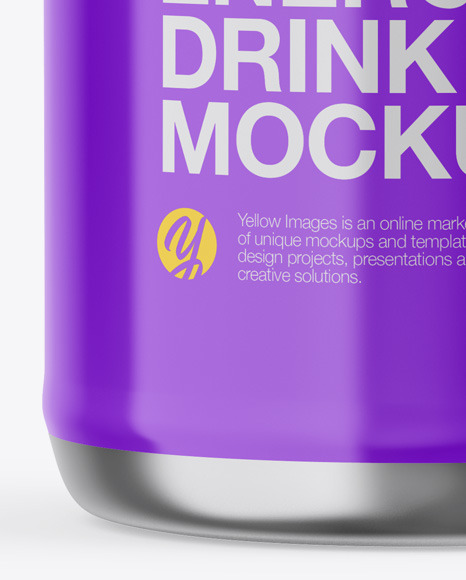 Metallic Can W  Glossy Finish Mockup PSD #6