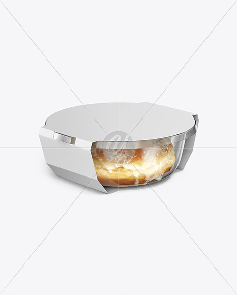 Download Food Container W Donut Mockup In Pot Tub Mockups On Yellow Images Object Mockups