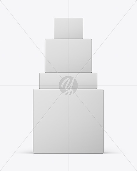 Four Paper Boxes Mockup