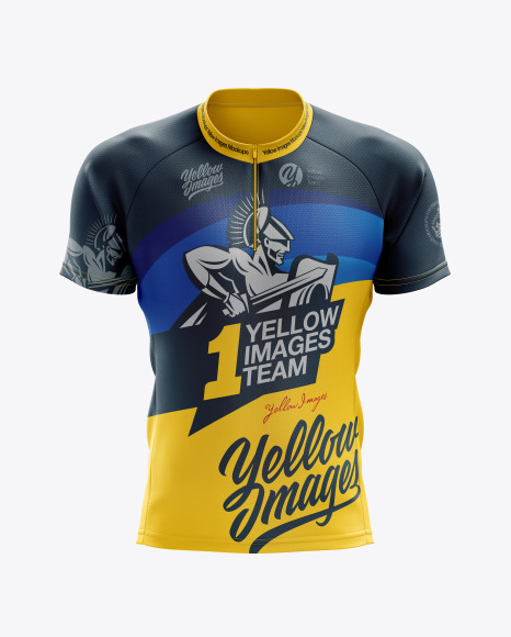 Download Men S Cross Country Jersey Mockup Front View In Apparel Mockups On Yellow Images Object Mockups PSD Mockup Templates