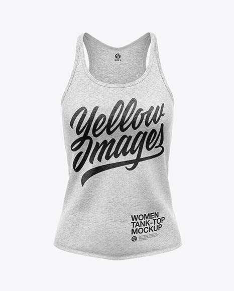 Melange Women S Tank Top Mockup In Apparel Mockups On Yellow Images Object Mockups