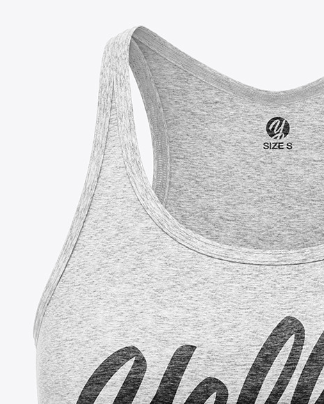 Melange Women S Tank Top Mockup In Apparel Mockups On Yellow Images Object Mockups