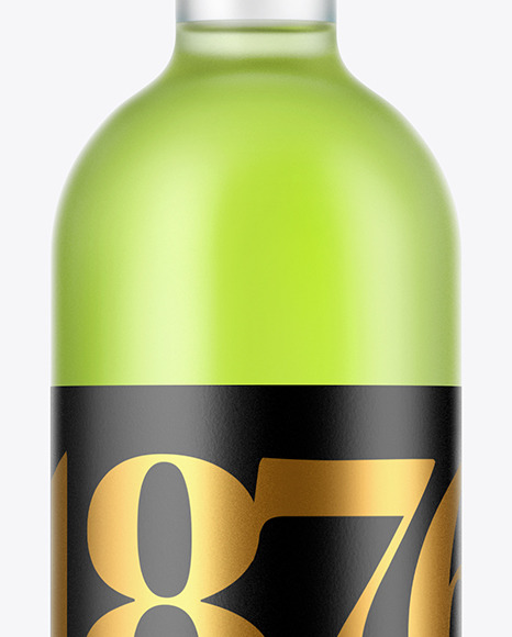 Frosted Glass Liquor Bottle Mockup PSD #7