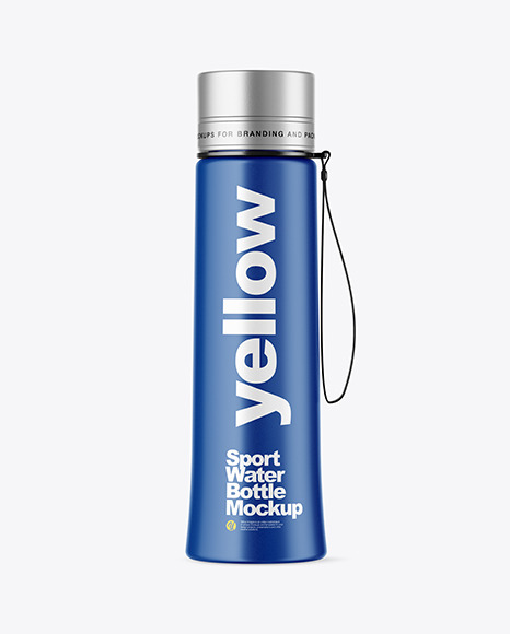 Matte Sport Bottle Mockup In Bottle Mockups On Yellow Images Object Mockups