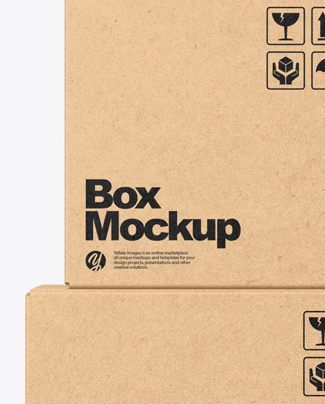 Download Kraft Boxes Mockup In Box Mockups On Yellow Images Object Mockups Yellowimages Mockups