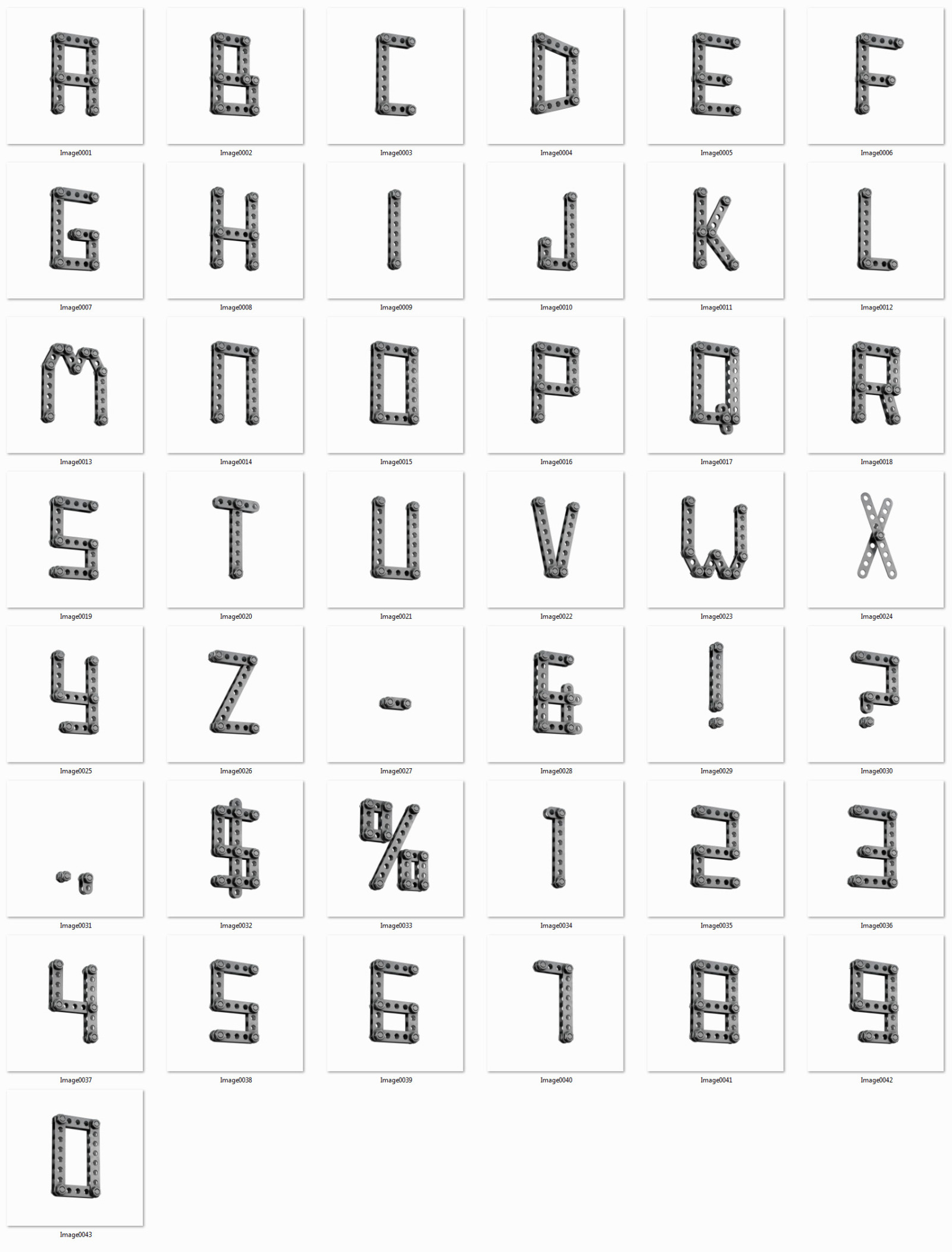 Construction Kit 3D Lettering on Yellow Images Creative Store