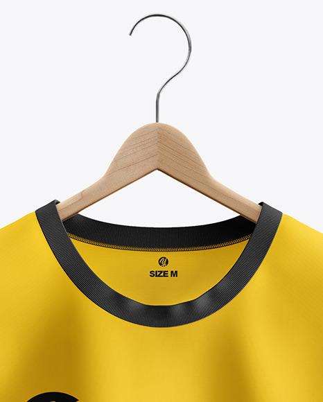 Sweatshirt On Hanger Mockup Front View In Apparel Mockups On Yellow Images Object Mockups