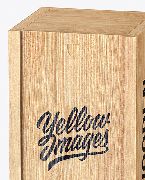 Download Wooden Wine Box Mockup In Box Mockups On Yellow Images Object Mockups