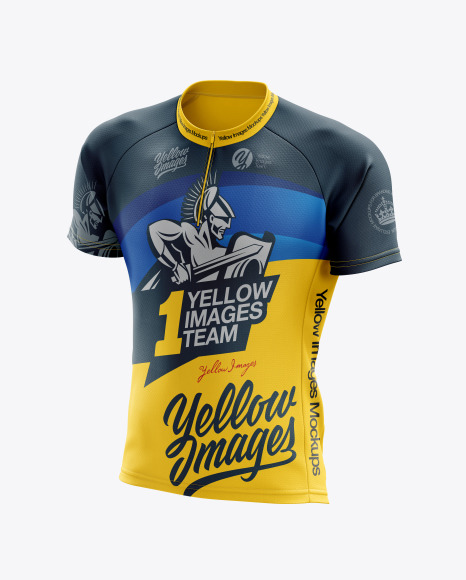 Download Men's Cross Country Jersey mockup (Half Side View) in Apparel Mockups on Yellow Images Object ...