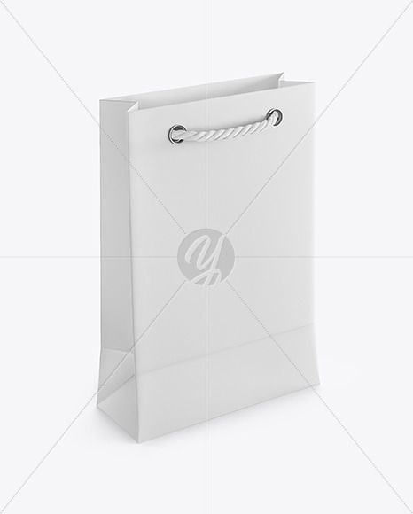 Metallized Paper Bag Mockup In Bag Sack Mockups On Yellow Images Object Mockups