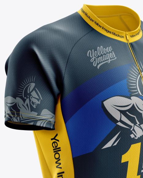 Men S Cross Country Jersey Mockup Right Half Side View In Apparel Mockups On Yellow Images Object Mockups