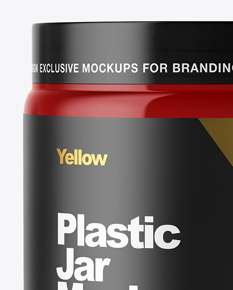 Glossy Plastic Jar Mockup PSD #3