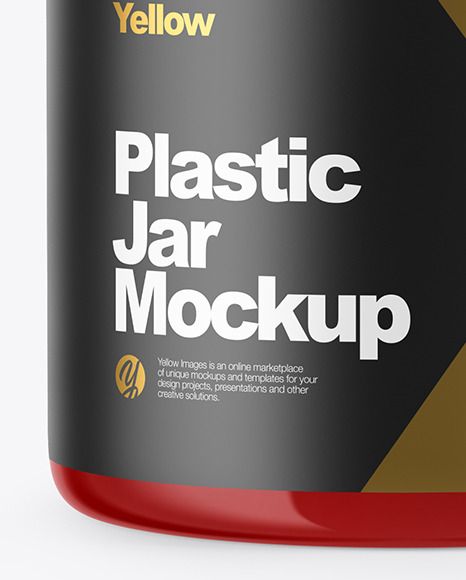 Glossy Plastic Jar Mockup PSD #4