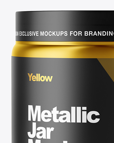 Metallized Plastic Jar Mockup PSD #3