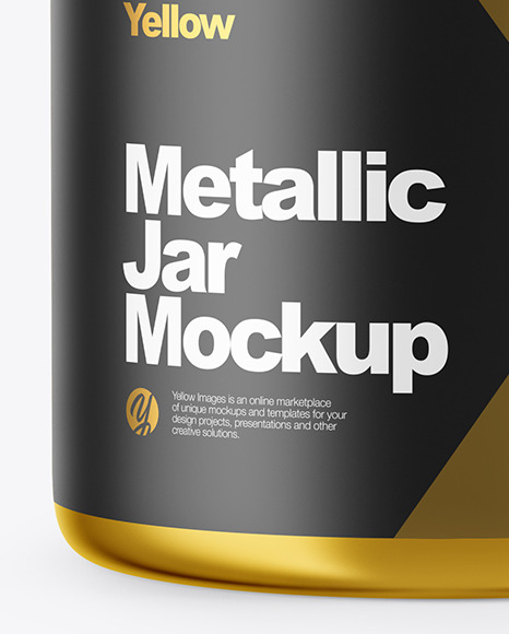 Metallized Plastic Jar Mockup PSD #4