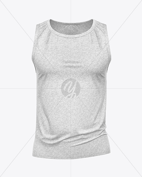 Melange Men S Loose Fit Sleeveless Shirt Mockup In Apparel Mockups On Yellow Images Object Mockups