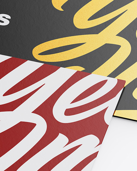 Paper Business Cards Mockup PSD #6