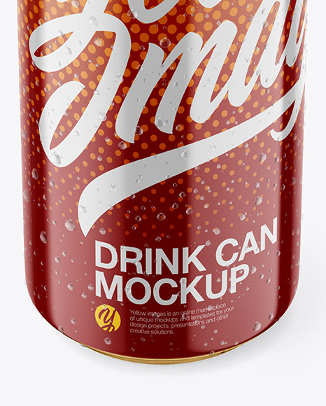 Download Glossy Drink Can W Condensation Mockup In Can Mockups On Yellow Images Object Mockups Yellowimages Mockups