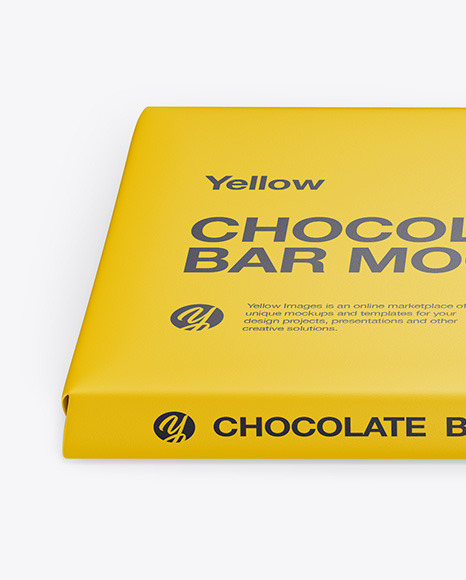 Download Matte Chocolate Bar Mockup Front View High Angle Shot In Packaging Mockups On Yellow Images Object Mockups Yellowimages Mockups