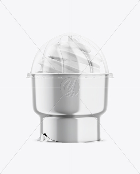 Metallic Ice Cream Cup Mockup