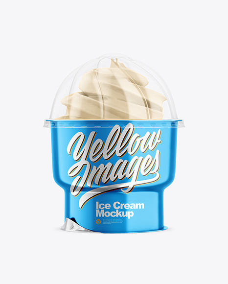 Download Metallic Ice Cream Cup Mockup In Cup Bowl Mockups On Yellow Images Object Mockups Yellowimages Mockups